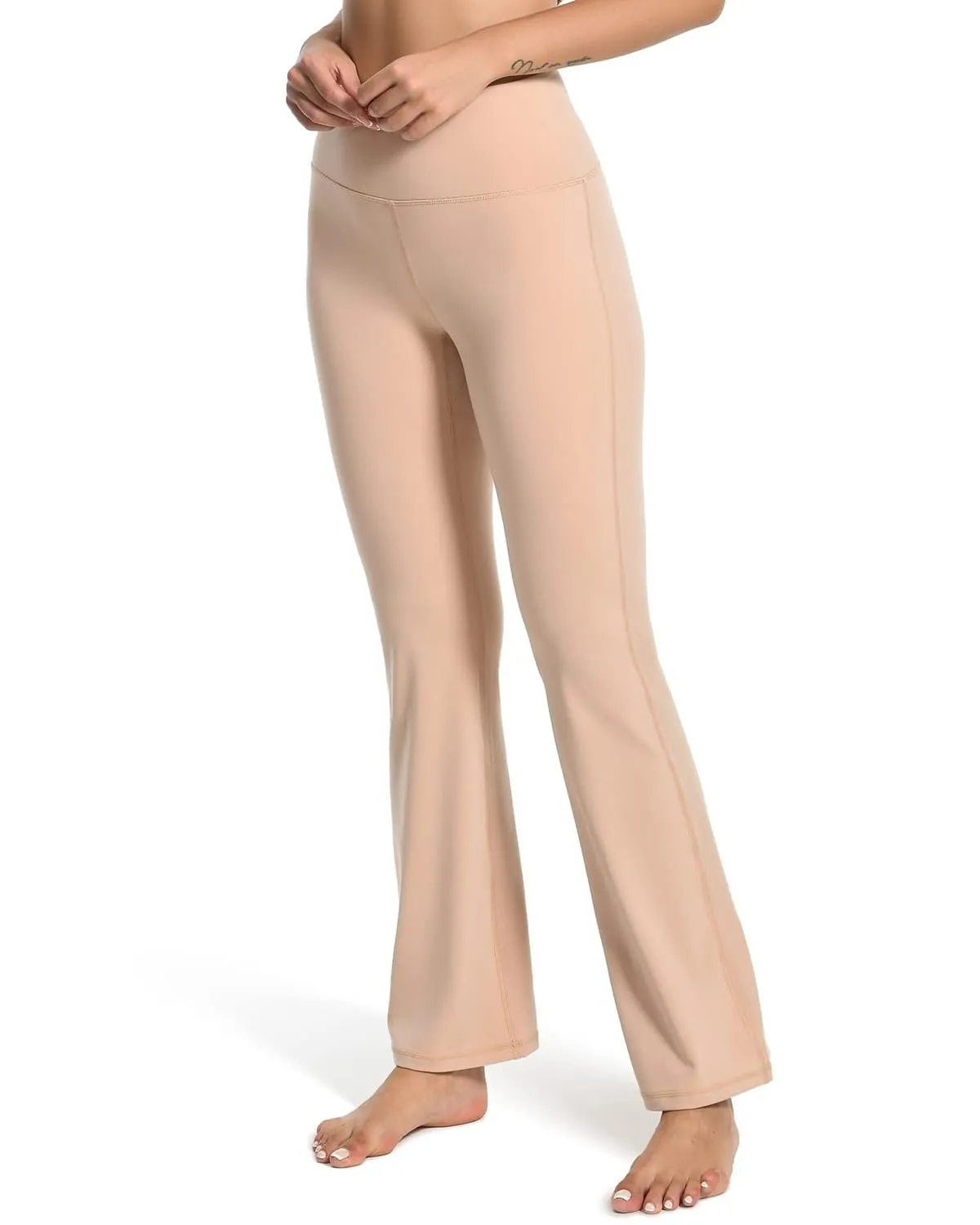 High Waisted Pockets Flare Leggings